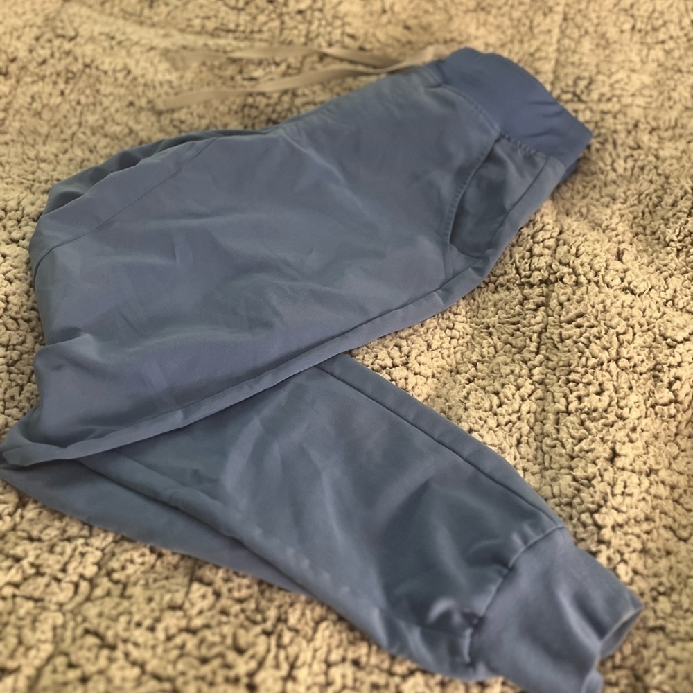 Figs Technical Collection baby blue joggers. Womens XS